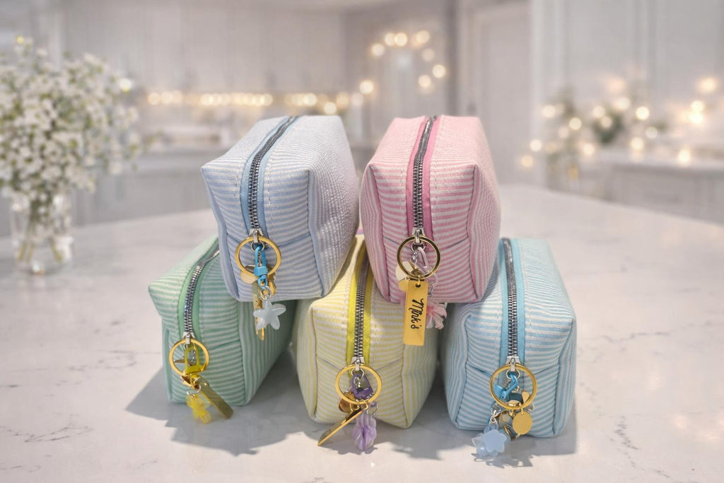 Mink’s - Pastel Stripe Cosmetic Pouch