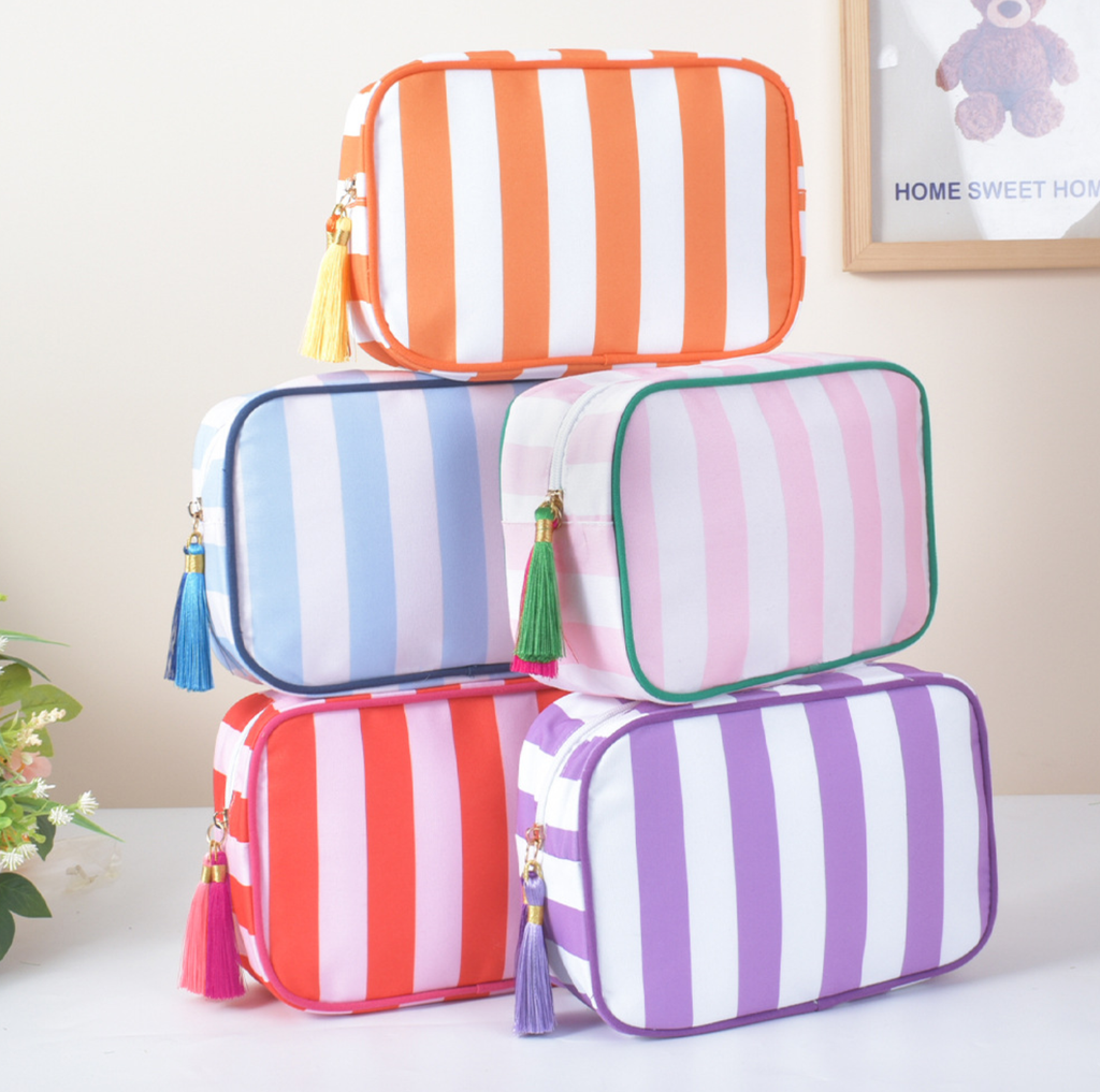 Mink’s Candy Stripe Cosmetic Case