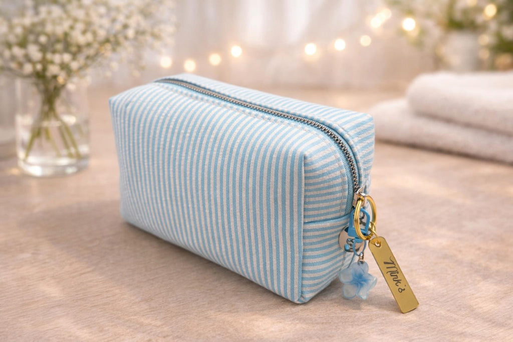 Mink’s - Pastel Stripe Cosmetic Pouch