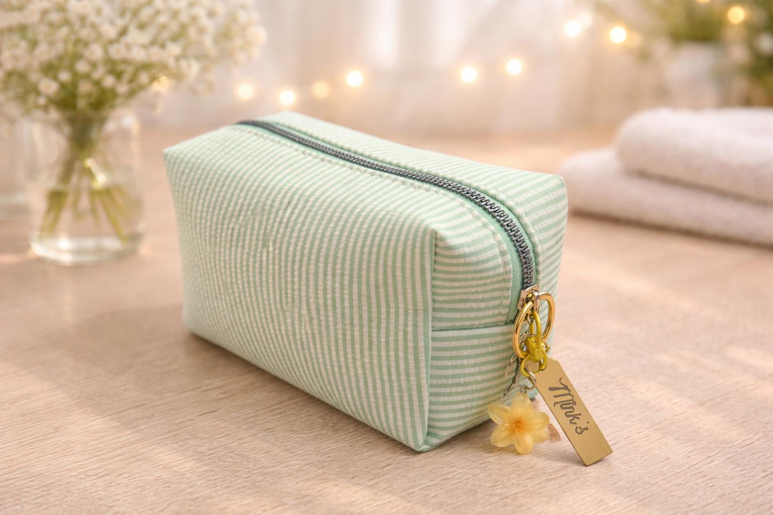 Mink’s - Pastel Stripe Cosmetic Pouch