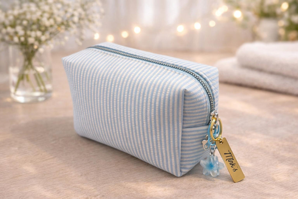 Mink’s - Pastel Stripe Cosmetic Pouch