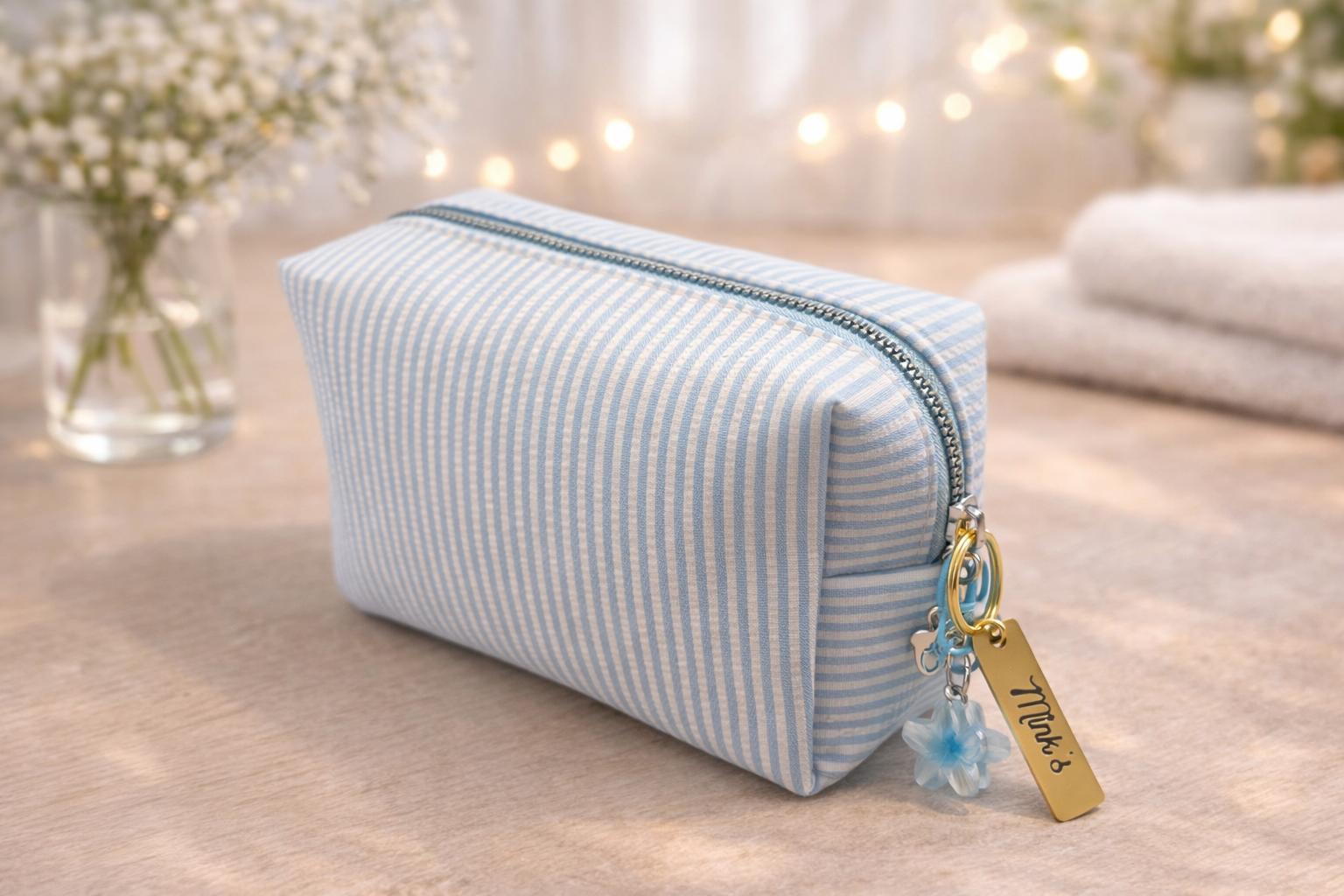 Mink’s - Pastel Stripe Cosmetic Pouch