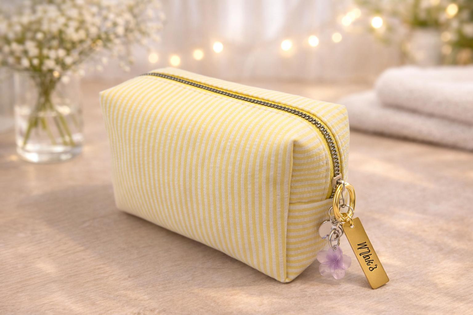 Mink’s - Pastel Stripe Cosmetic Pouch