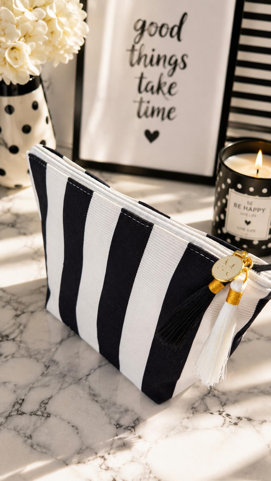 Mink’s Cabana Stripe Cosmetic Pouch