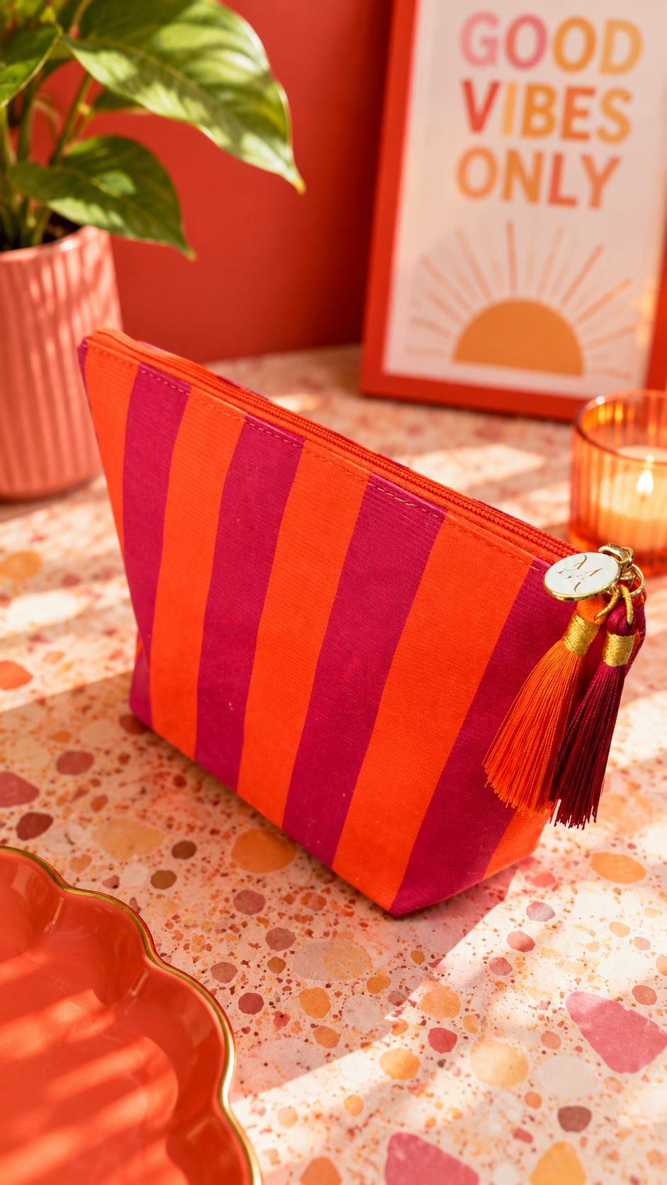 Mink’s Cabana Stripe Cosmetic Pouch