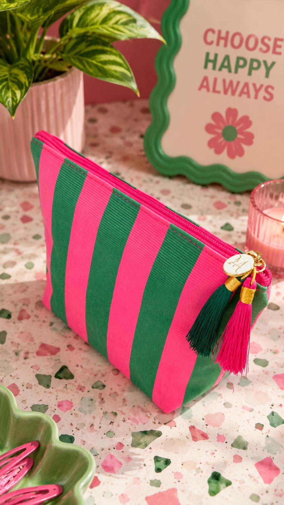 Mink’s Cabana Stripe Cosmetic Pouch
